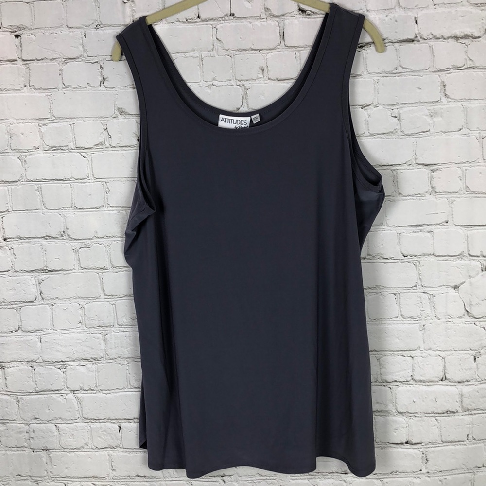 Attitudes by Reneé Gray Tank Top EUC XL